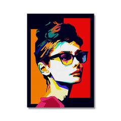 Flamboyant Audrey Hepburn Portrait Canvas