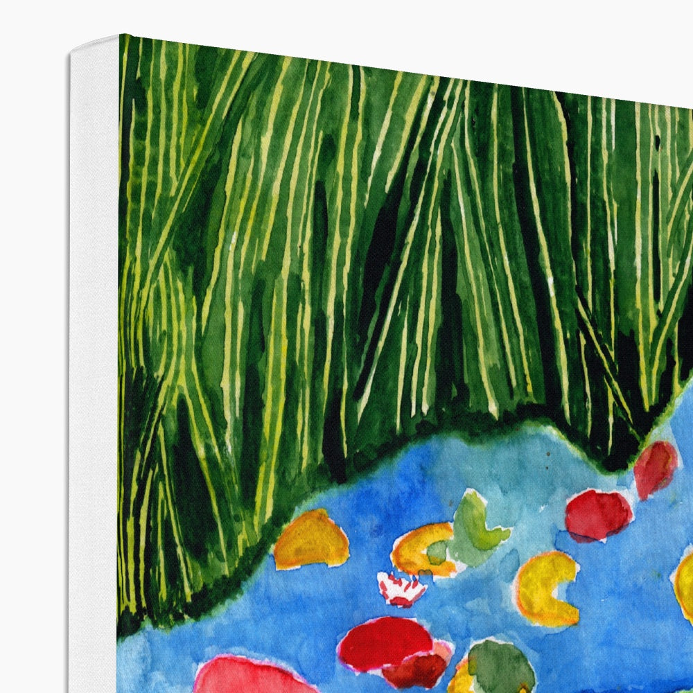 Small Koi Fish In Lake Canvas