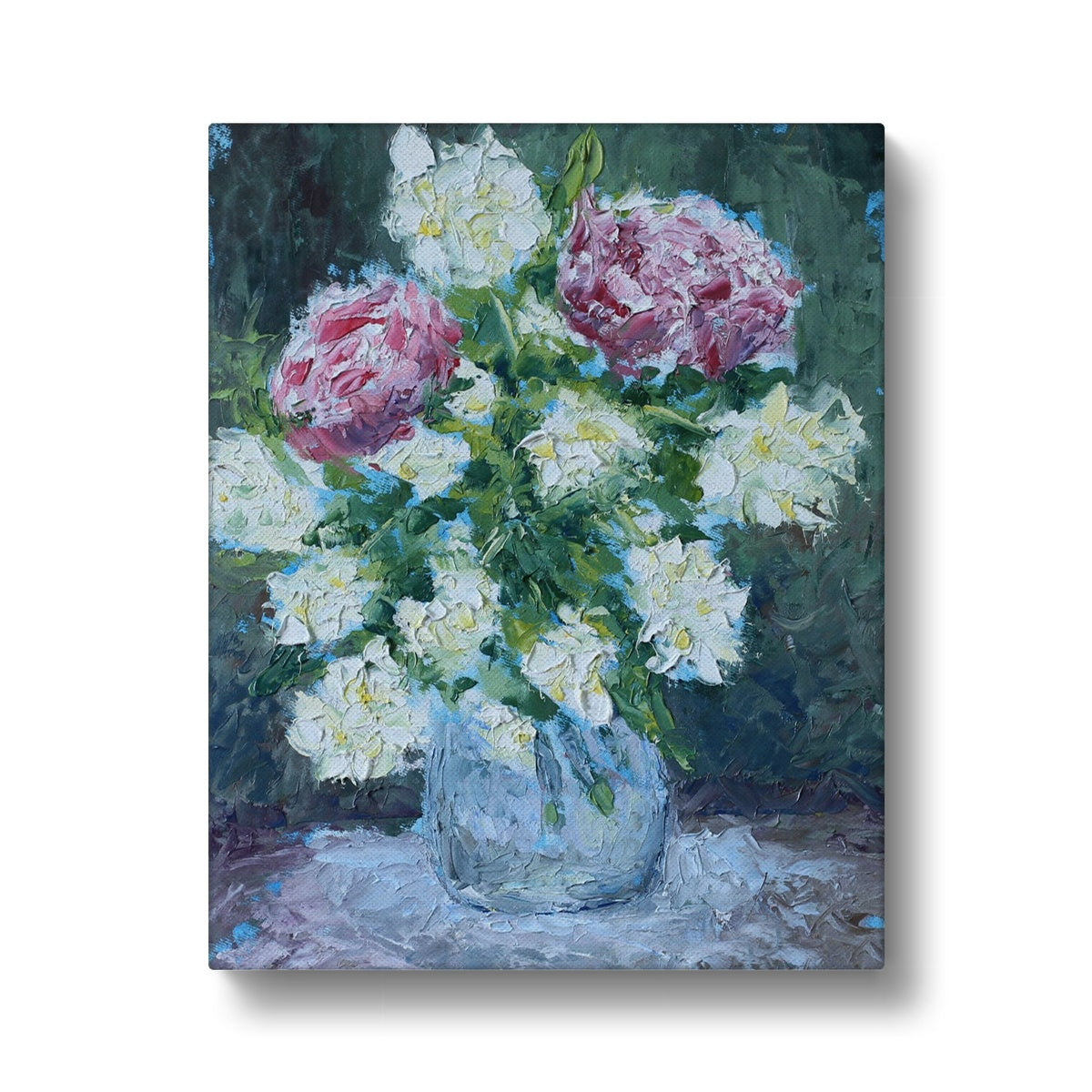 Flower In Vase, In Claude Monet Style Canvas