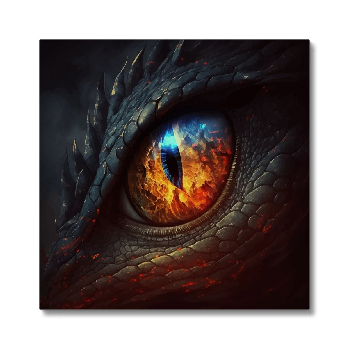 Gray Dragon Eye Art Canvas