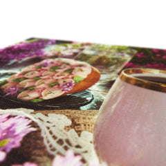 Aesthetic Little Pink Flowers & Tea Canvas