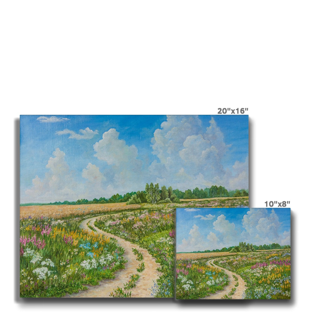 Stunning Flower Field Oil Painting Canvas