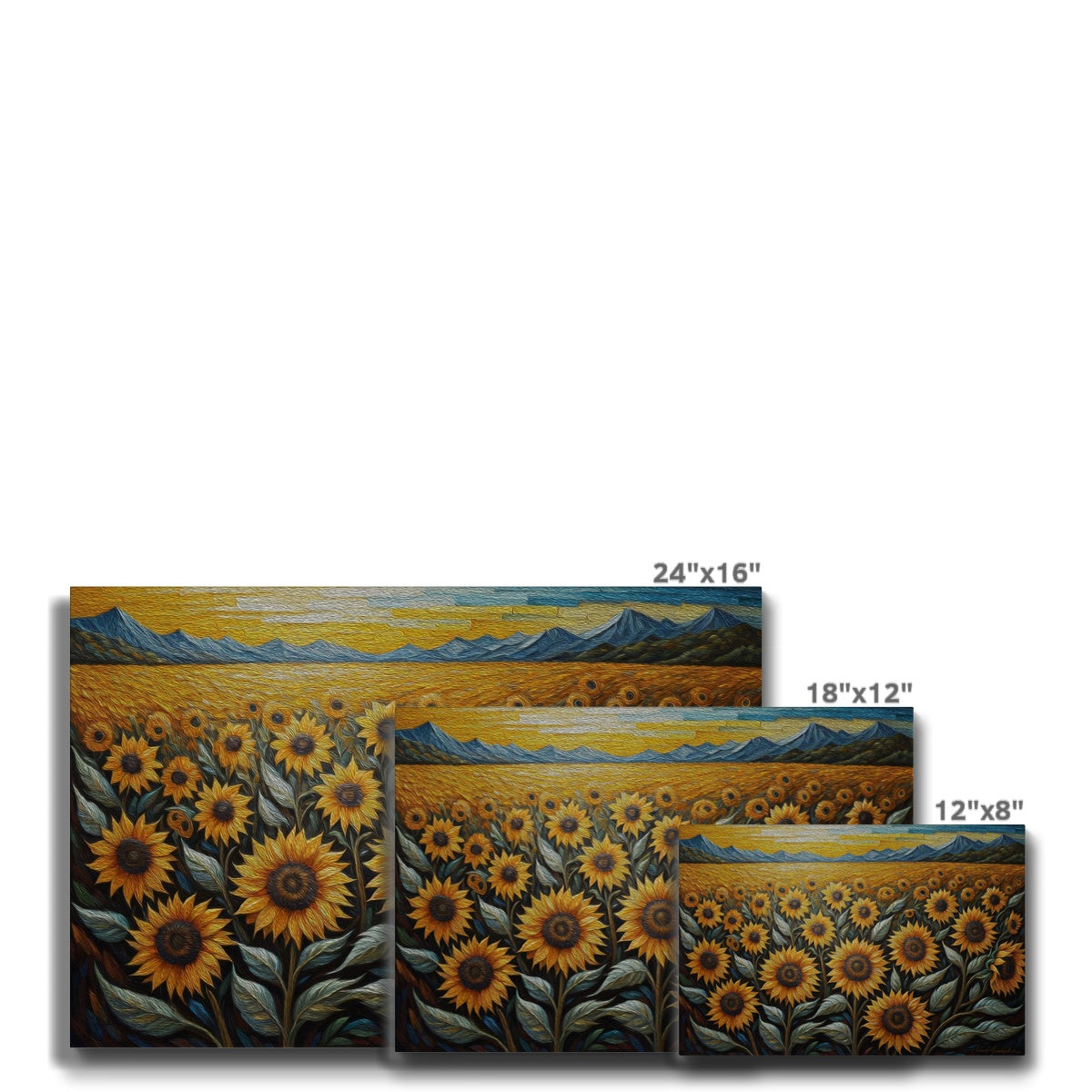 Sunflowers Field Oil Painting Canvas