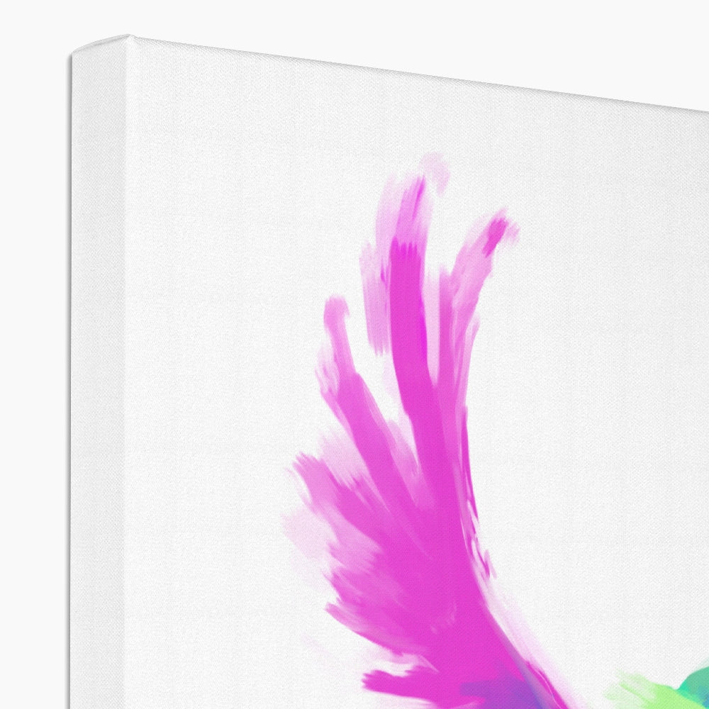 Multicolor Flying Hummingbird Canvas