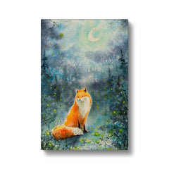 Fox In Forest Canvas