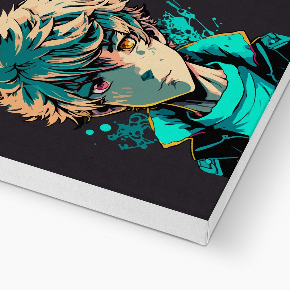 Anime Blue Pop Art Canvas