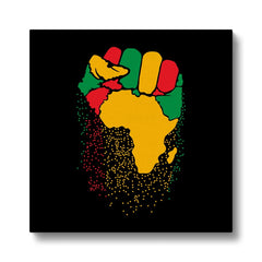 Black History Month Fist Drawing Canvas