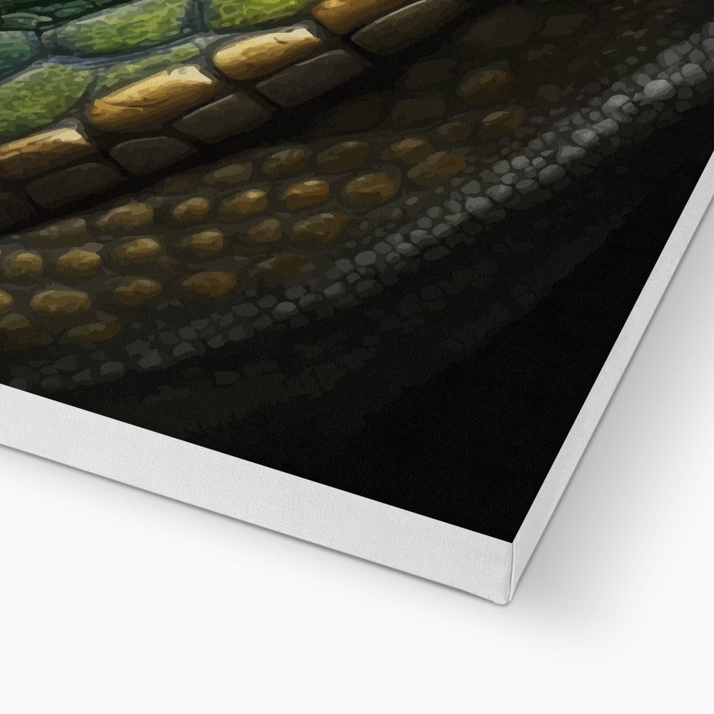 Green Dragon Eye Art Canvas