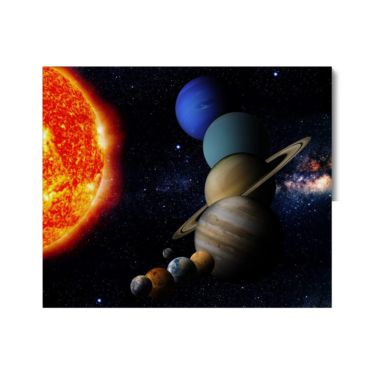 Heavenly Bodies In Solar System Painting Canvas