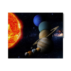 Heavenly Bodies In Solar System Painting Canvas