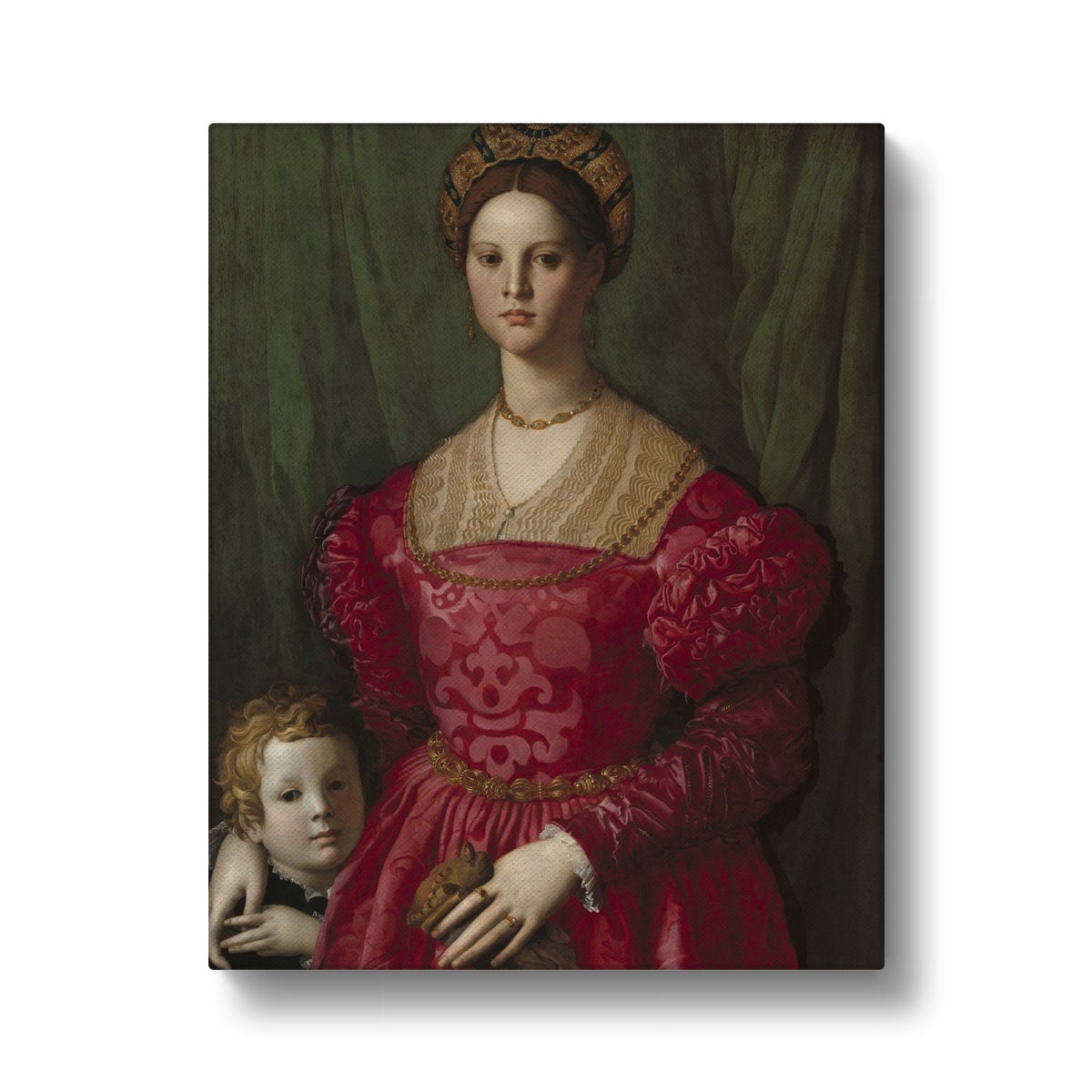 A Young Woman and Her Little Boy, c. 1540, by Agnolo Bronzino Canvas