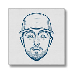 Mac Miller Art White Illustration  Canvas