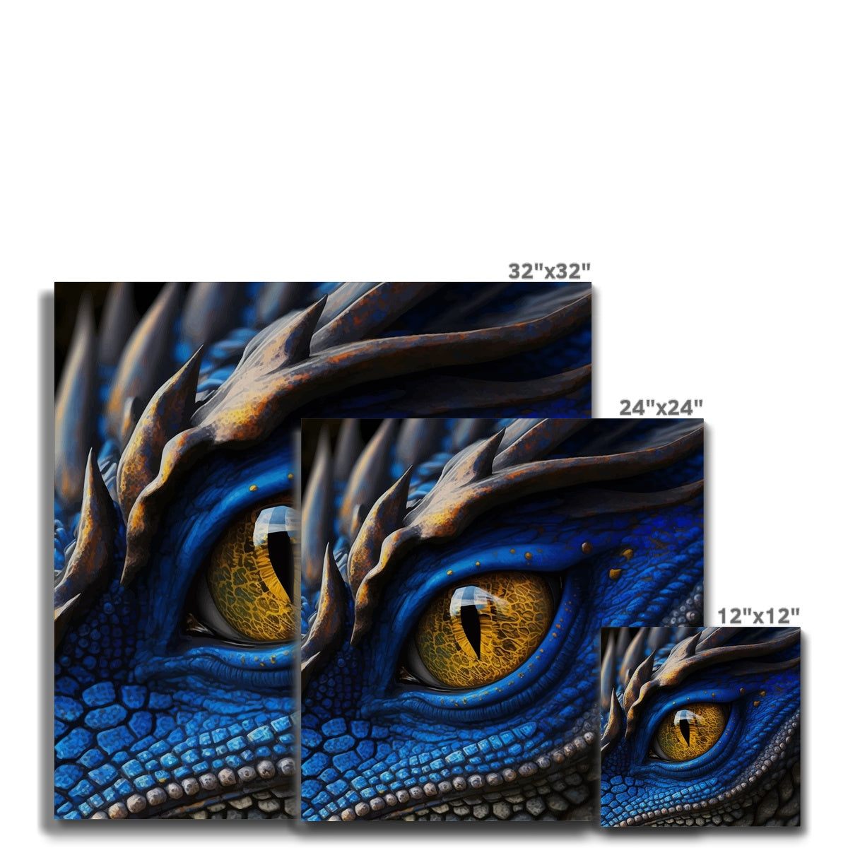 Blue Dragon Eye Art Canvas