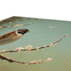 Small Sparrow & Cherry Blossom Canvas