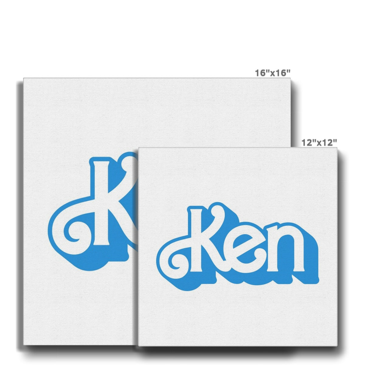 Blue "KEN" Painting Canvas