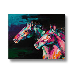 Abstract Horses Art Canvas