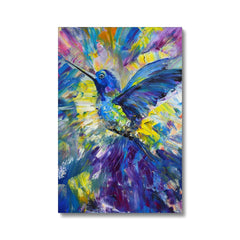 Abstract Hummingbird Art Canvas