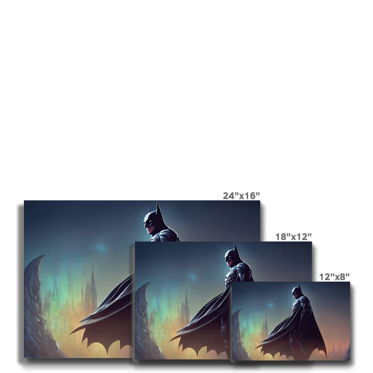 Impressive Batman Illustration Wall Art Canvas