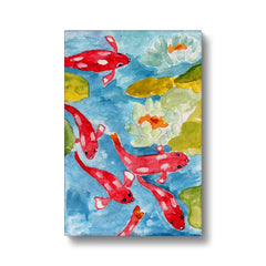 Red Koi Fish Painting Canvas