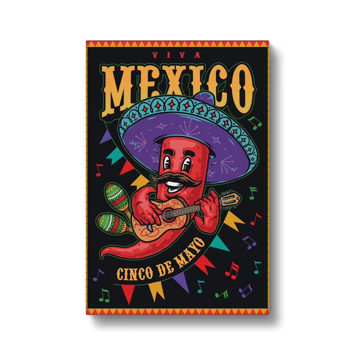 Red Chillie & Cinco De Mayo Art Canvas