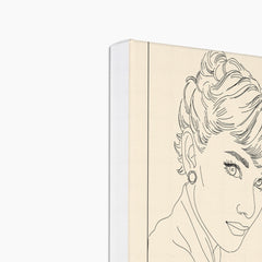 Light Pink Audrey Hepburn Sketch Canvas