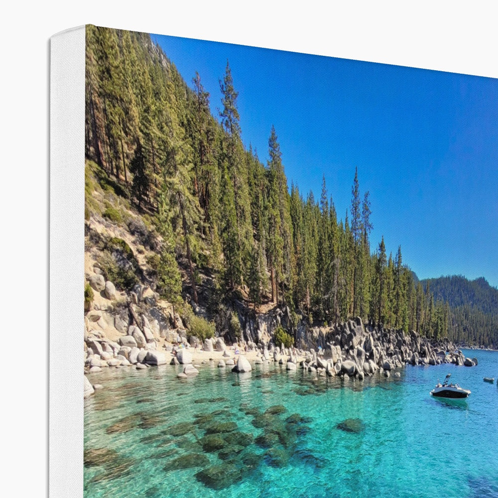 Closer View Of Hidden Beach Lake Tahoe Canvas