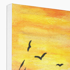 Flamingo, Birds & Sunset Canvas