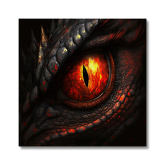 Golden Red Dragon Eye Art Canvas
