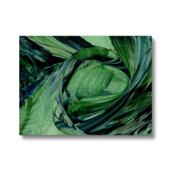 Dark Green Abstract Art Canvas