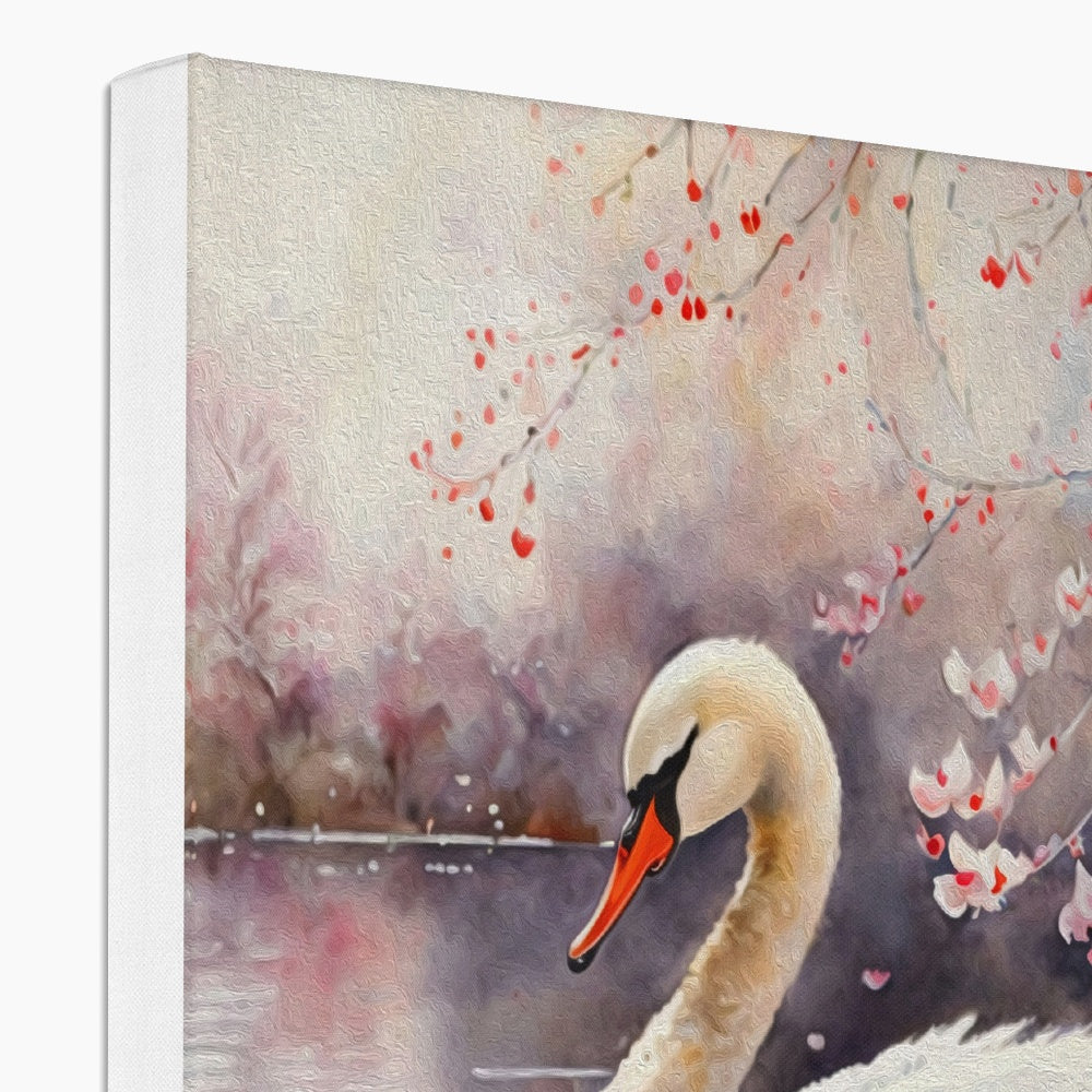 Glorious Painting of Swan Canvas