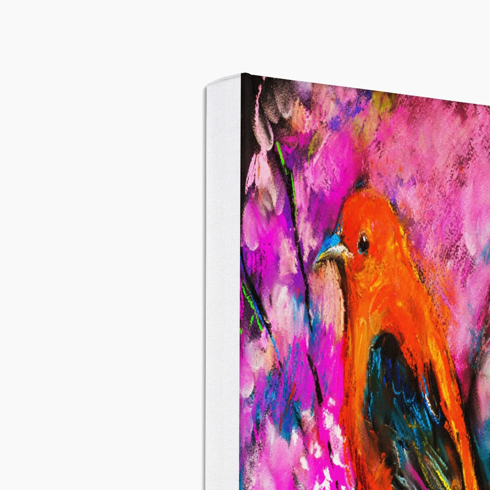 Ethereal Red Birdie Canvas