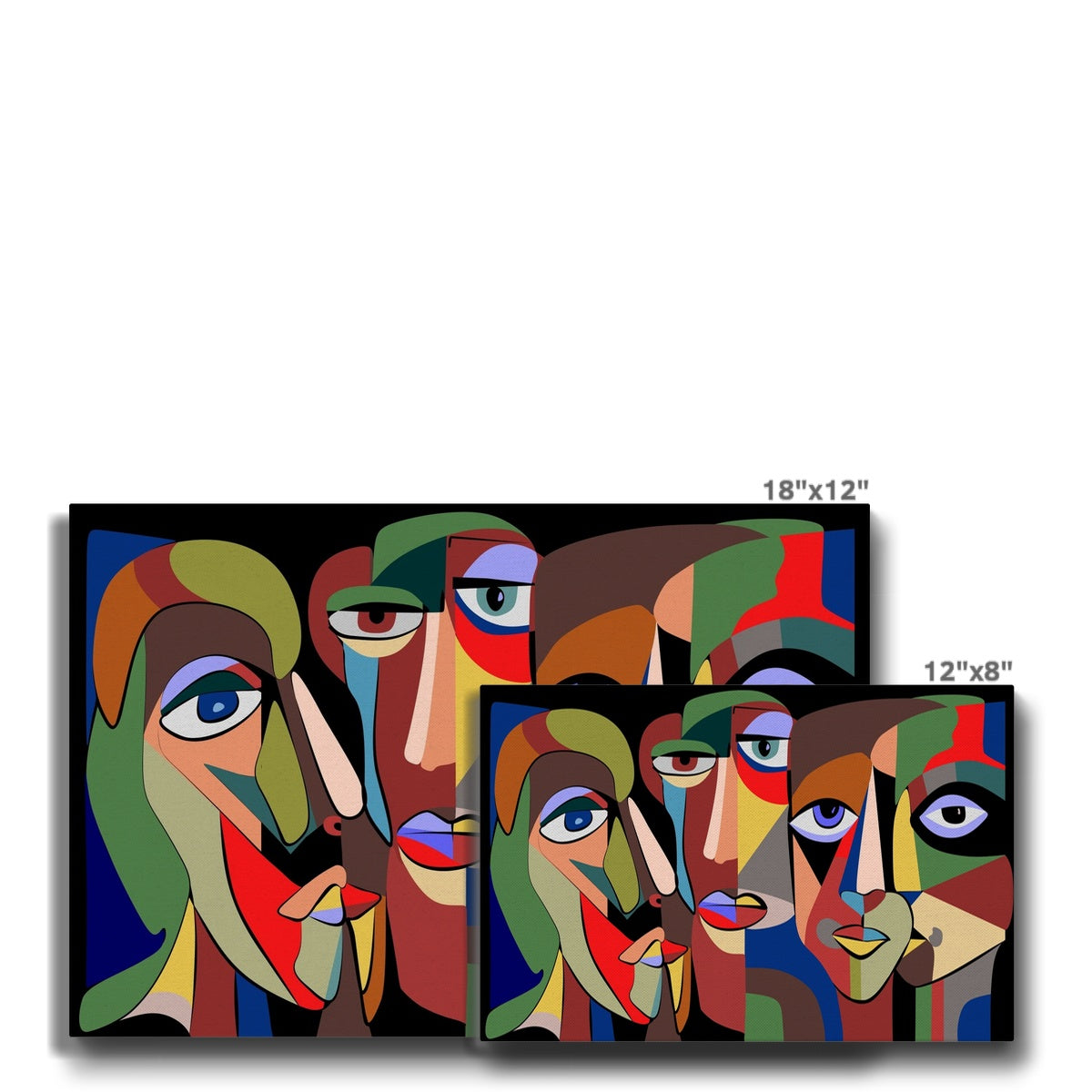 Abstract Faces Inspired By Pablo Picasso Canvas