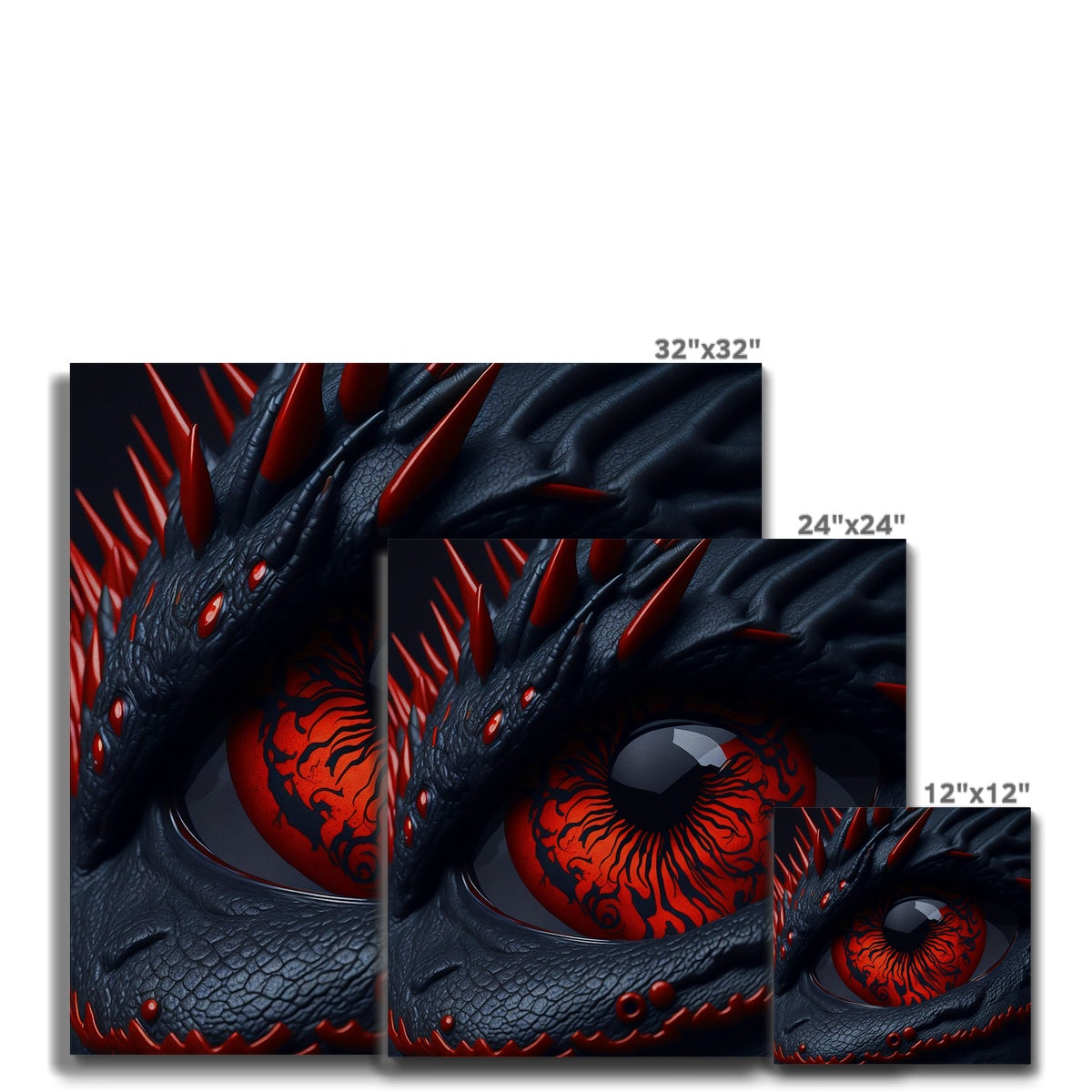 Red Dragon Eye Art Canvas