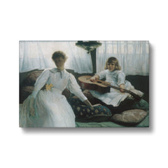 IDLE HOURS, 1888, by Julian Alden Weir Canvas