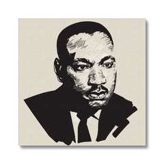 Black & White Martin Luther King Portrait Canvas