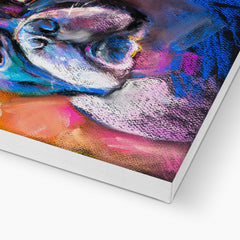 Colourful Bulldog Oil Painting Canvas