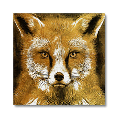 Golden Fox Portrait Canvas