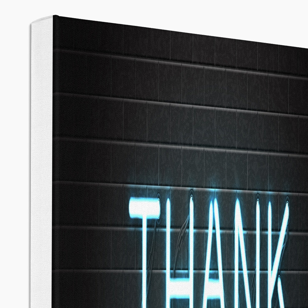 "Thank You" Neon Wall Art Canvas