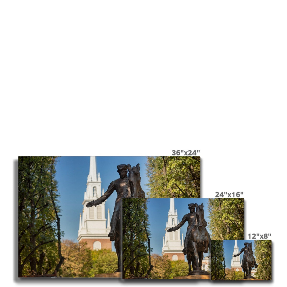 Impressive Paul Revere Statue Canvas