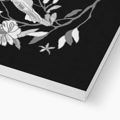 Black & White Sparrow & Hummingbird Canvas