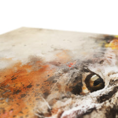 Orange Abstract Cat Oil Painting  Canvas