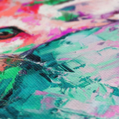 Colorful Baby Fox Portrait Canvas
