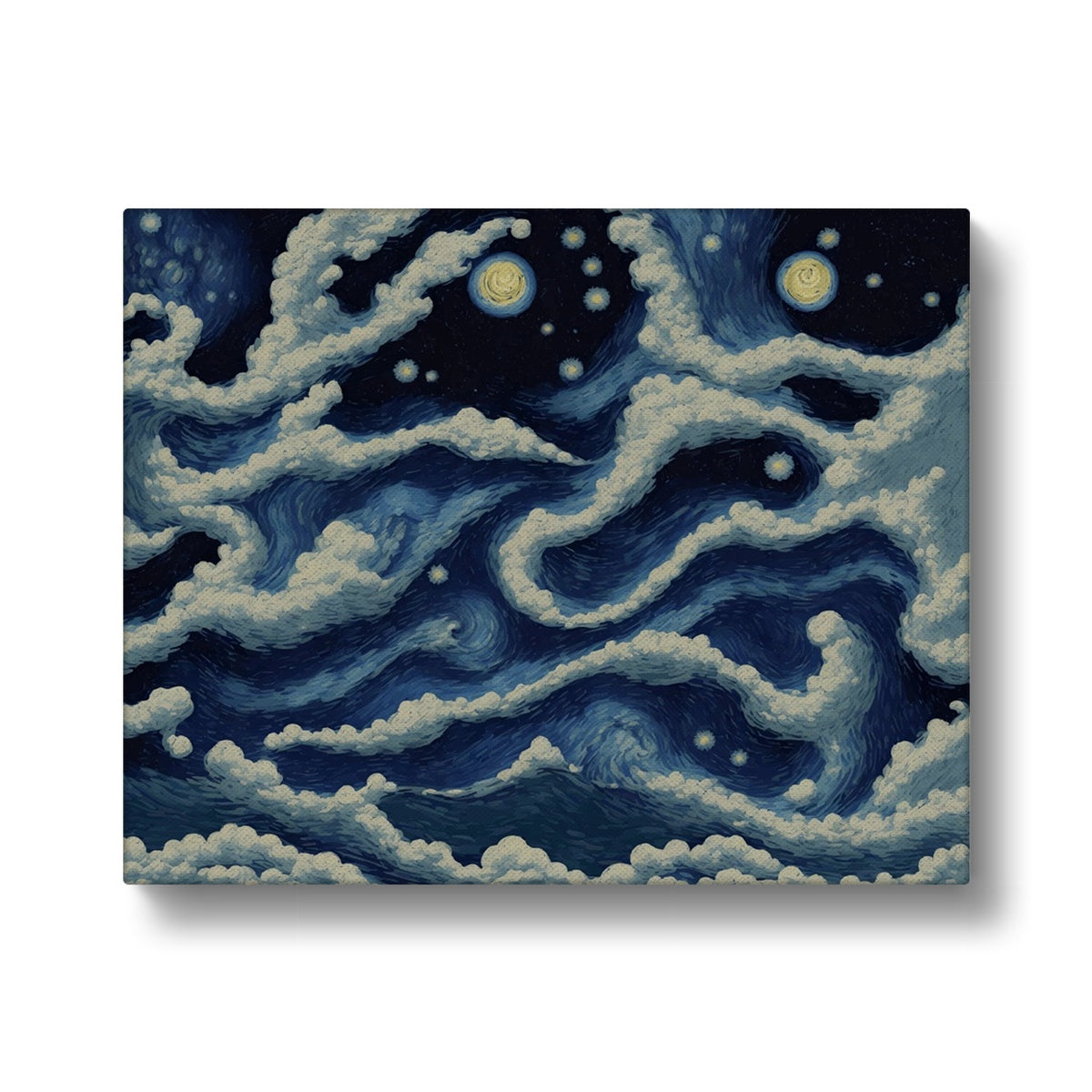 Van Gogh Inspired Cloudy Night Art Canvas