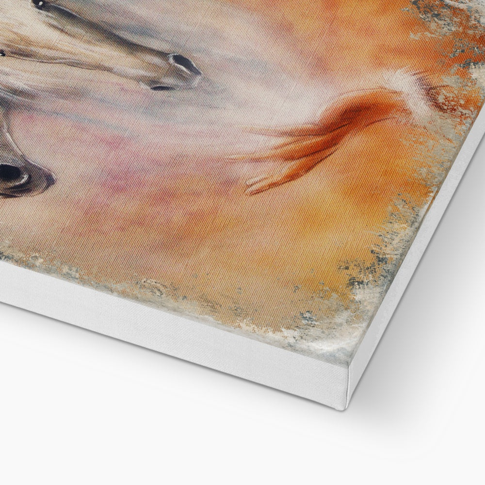 Pleasing White Horses Canvas