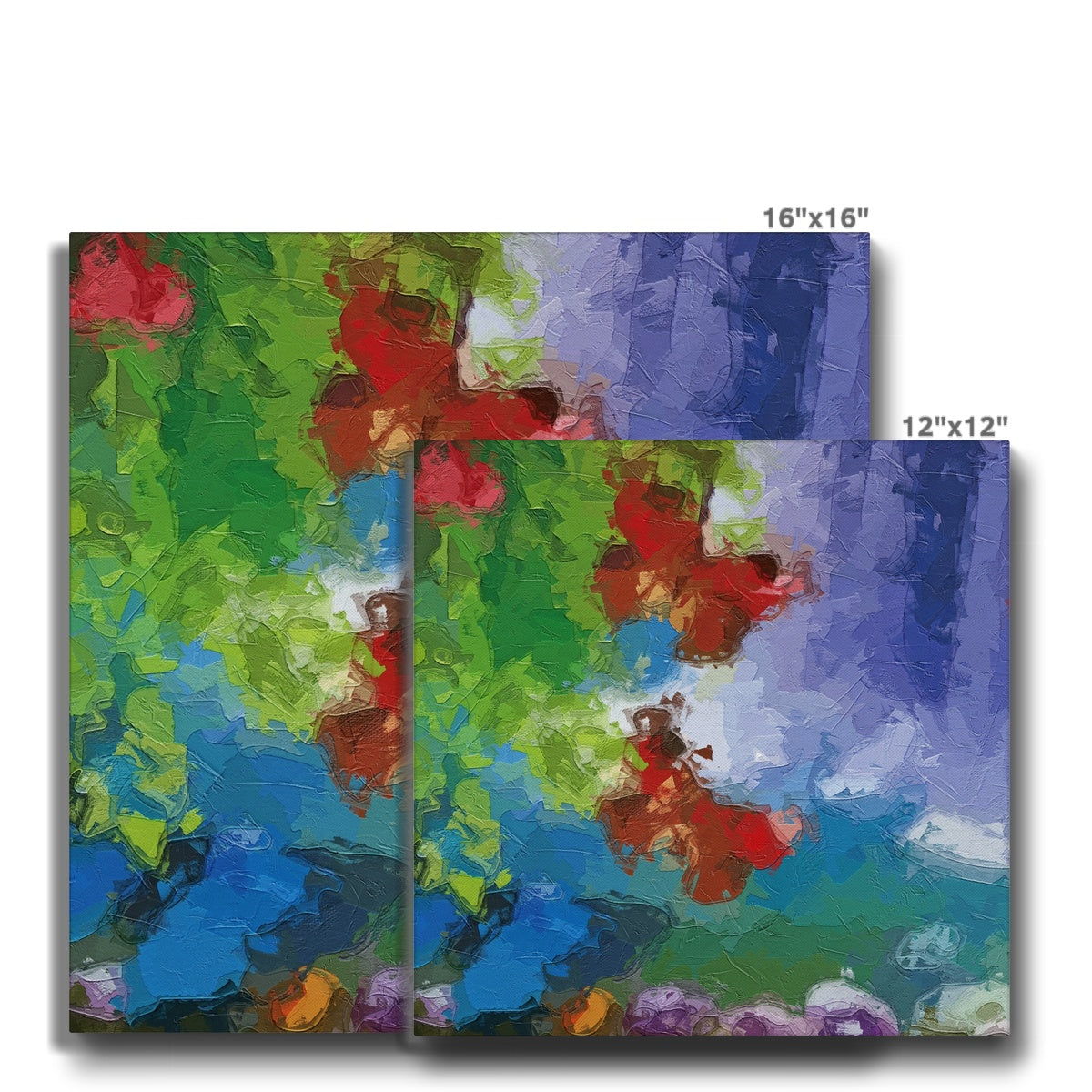 Red Butterflies Watercolor Art Canvas