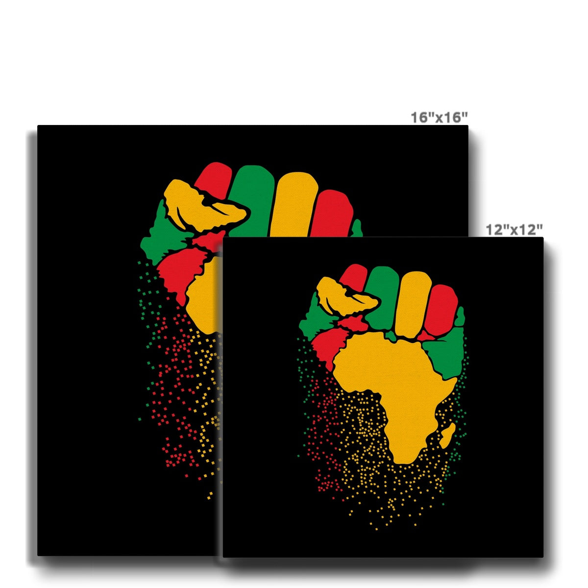 Black History Month Fist Drawing Canvas