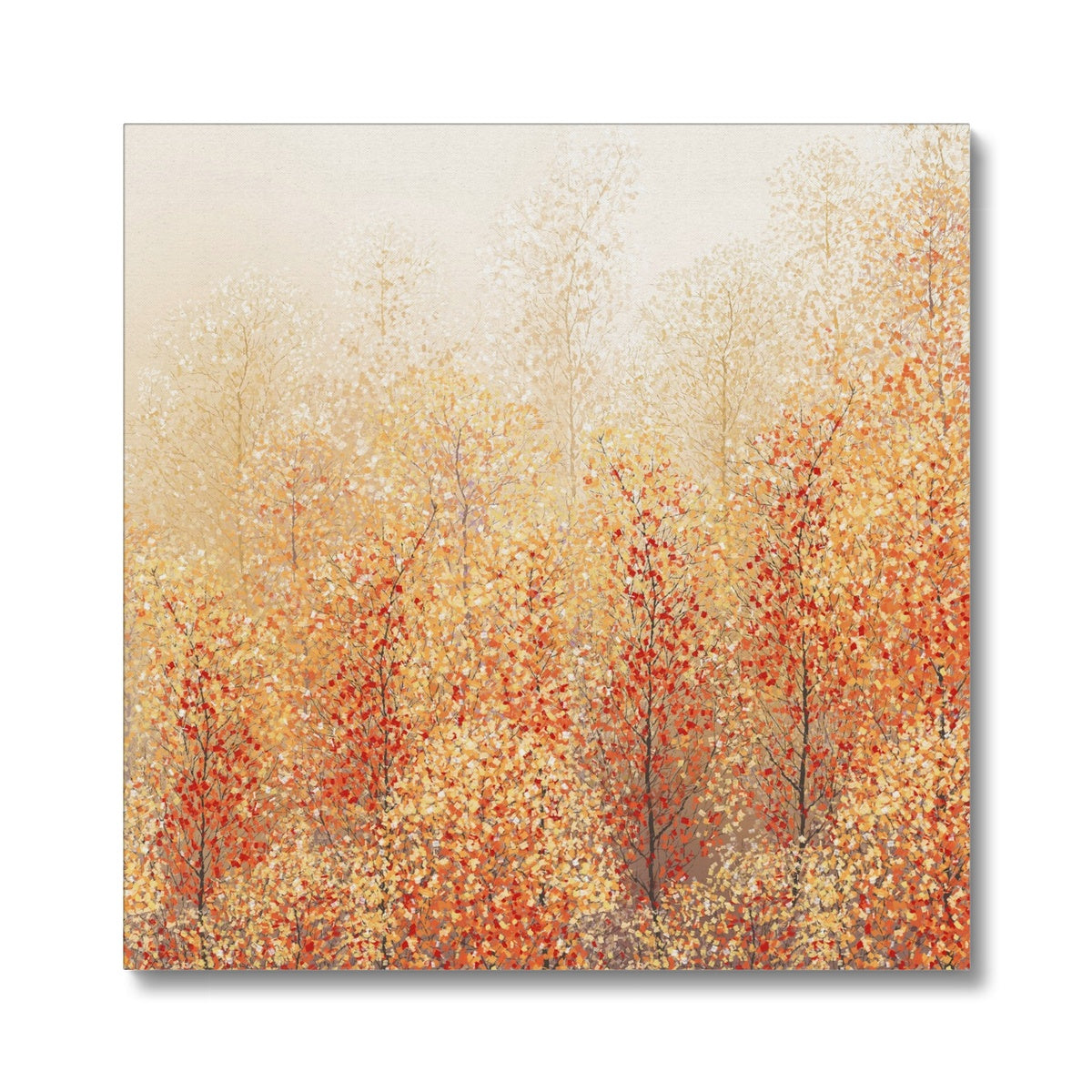 Orange Forest Wall Art Canvas