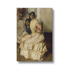 Pepilla the Gypsy and Her Daughter, 1910, by Joaquin Sorolla y Bastida Canvas