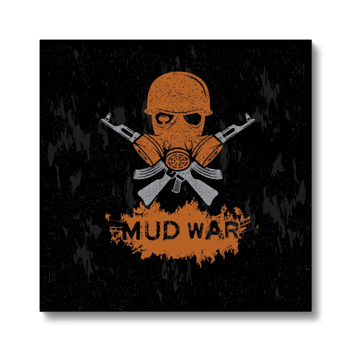 "Mud War" Gas Mask Nuclear Art Canvas