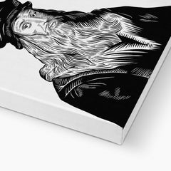 Black Leonardo Da Vinci Illustration  Canvas